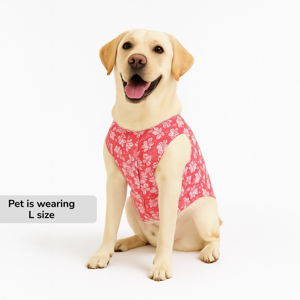 Skatrs Floral Grace Kurta for Dogs and Cats (Pink)