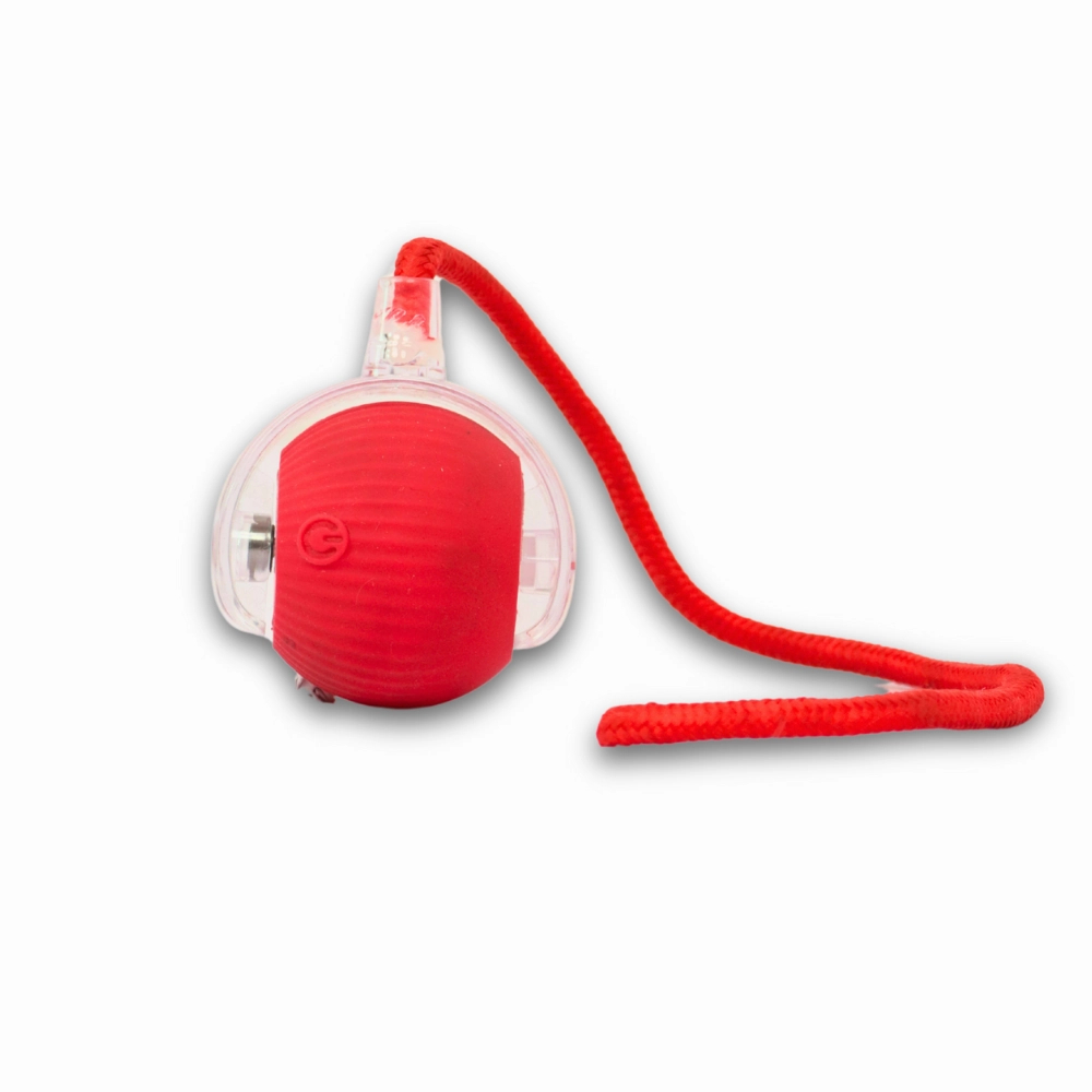 Skatrs Running Ball with String Toy for Cats (Red)