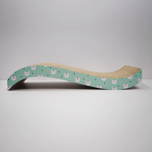 Skatrs Satisfying Wave Cat Scratcher with 2g Premium Catnip Free (Length 51cm)