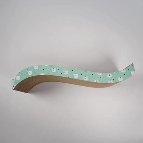 Skatrs Satisfying Wave Cat Scratcher with 2g Premium Catnip Free (Length 51cm)