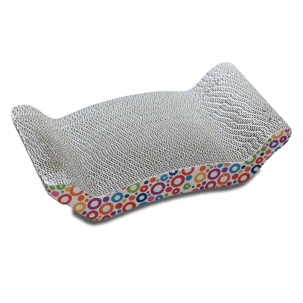 Skatrs Whisker Wonder Corrugated Cardboard Cat Scratcher with 2g Premium Catnip Free
