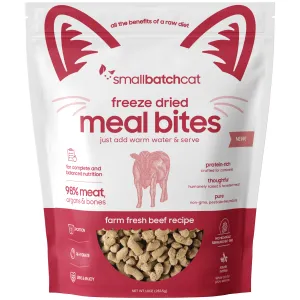 Small Batch Freeze-Dried Meal Bites Beef Cat Food organic cat food, holistic cat food