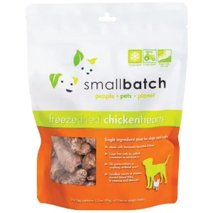 SmallBatch Freeze-Dried Chicken Heart Dog & Cat Treats - 3.5oz crunchy cat treats, grain free cat treats