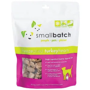 SmallBatch Freeze-Dried Turkey Heart Dog & Cat Treats  - 3.5oz crunchy cat treats, grain free cat treats