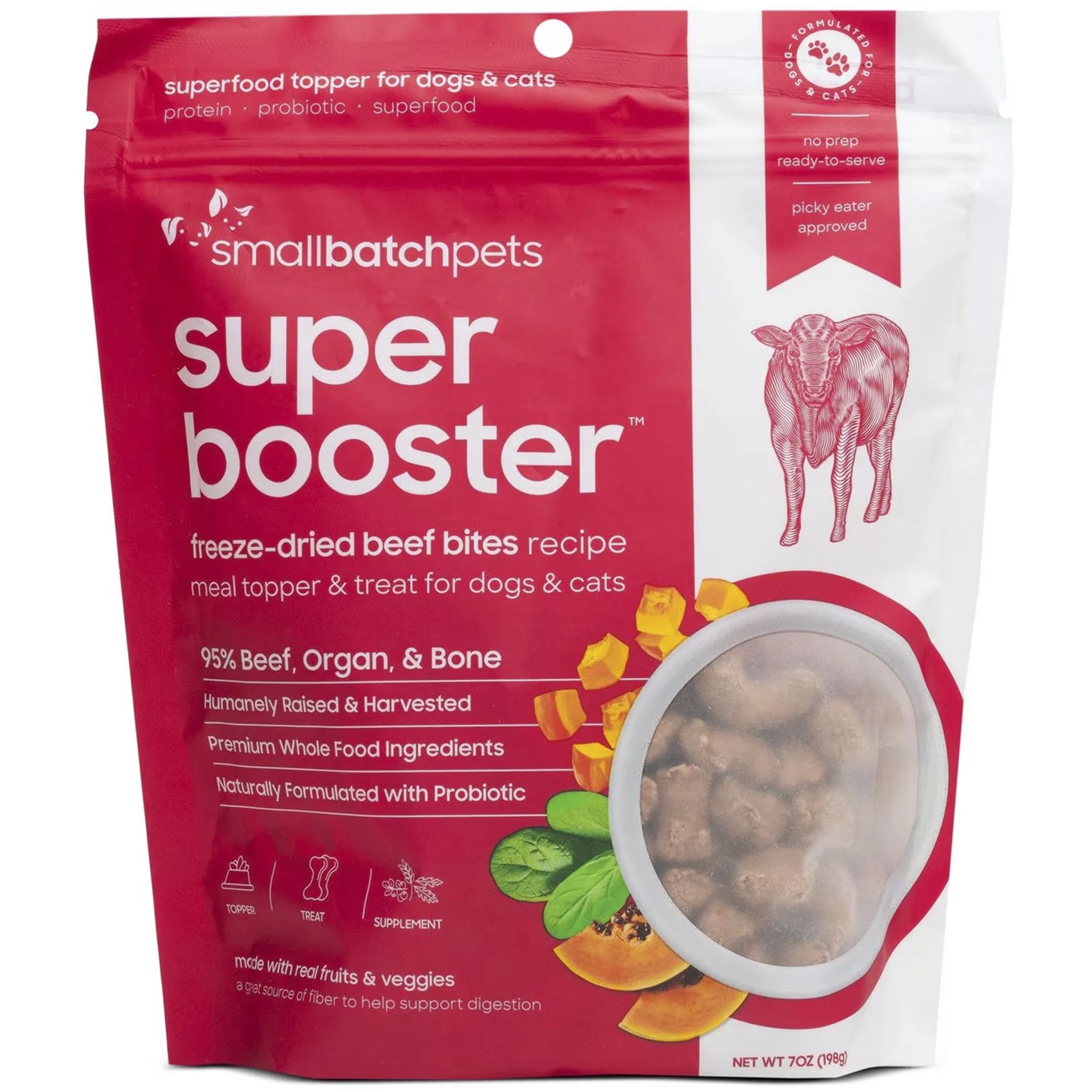 Smallbatch Super Boosters Beef Dog Food organic cat food, holistic cat food