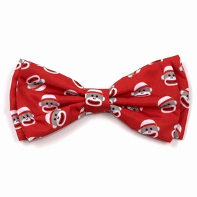 Sock Monkey Dog Bow Tie dog collar accessory,collar decor