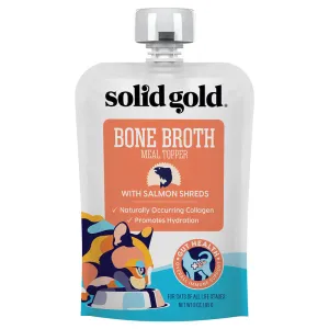 Solid Gold Bone Broth Salmon Shreds Grain-Free Wet Cat Food Topper healthy cat food, premium dry cat food