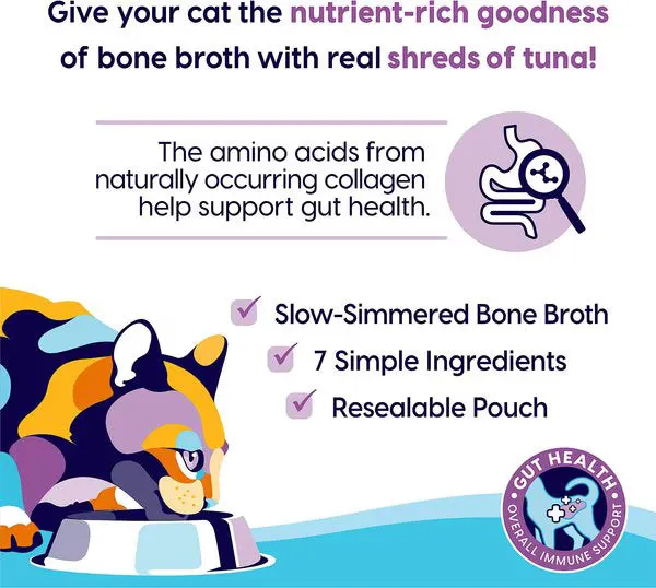 Solid Gold Bone Broth Tuna Shreds Grain-Free Wet Cat Food Topper