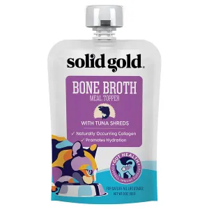 Solid Gold Bone Broth Tuna Shreds Grain-Free Wet Cat Food Topper healthy cat food, premium dry cat food