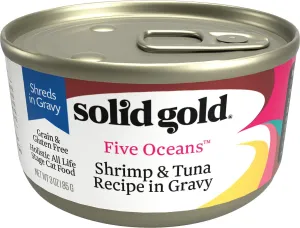 Solid Gold Five Oceans Grain Free Shrimp & Tuna Canned Cat Food grain free cat food, no grain dry cat food