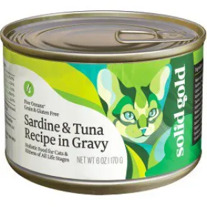 Solid Gold Five Oceans Sardine & Tuna Recipe In Gravy Canned Cat Food healthy cat food, premium dry cat food