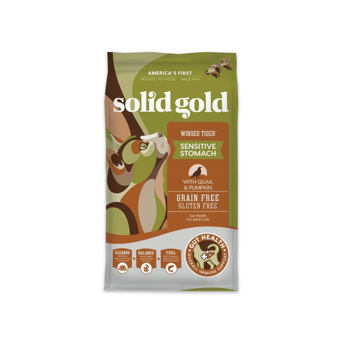 Solid Gold Winged Tiger Grain Free With Quail & Pumpkin Dry Cat Food healthy cat food, premium dry cat food