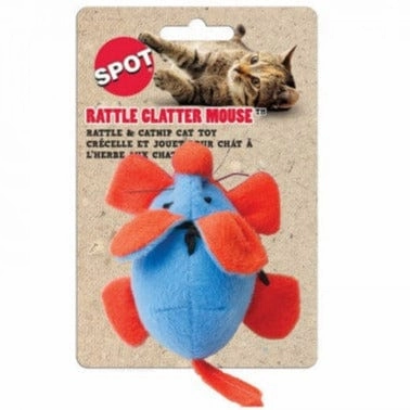 Spot Rattle Clatter Mouse Catnip Cat Toy