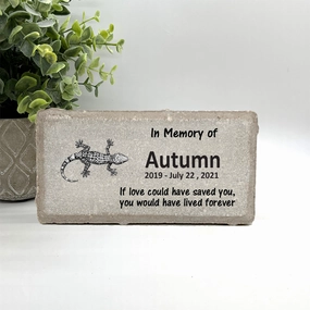 Spotted Gecko Memorial Stone - Leopard Gecko
