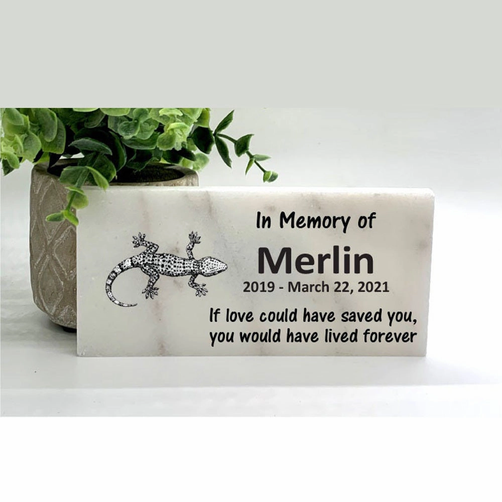 Spotted Gecko Memorial Stone - Leopard Gecko