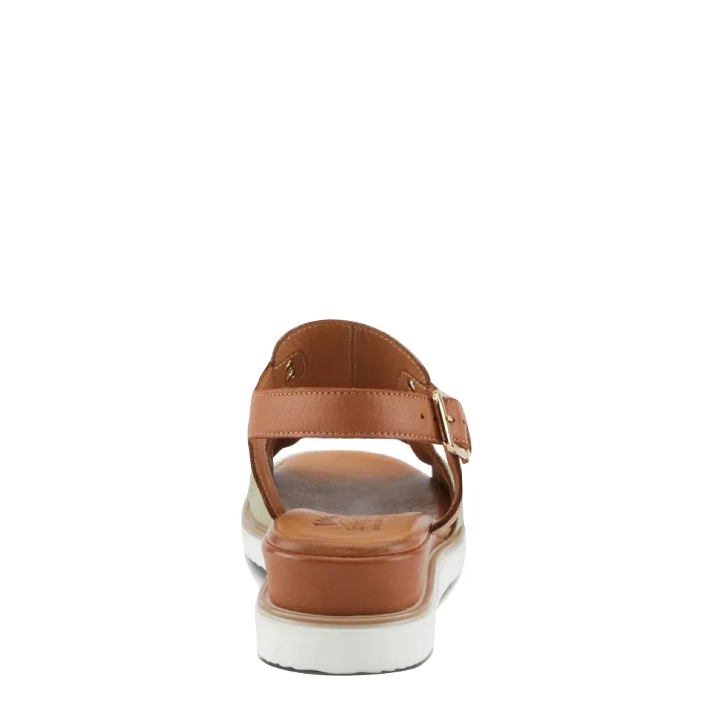 Spring Step Women's Locals Wedge Sandal in Olive Multi
