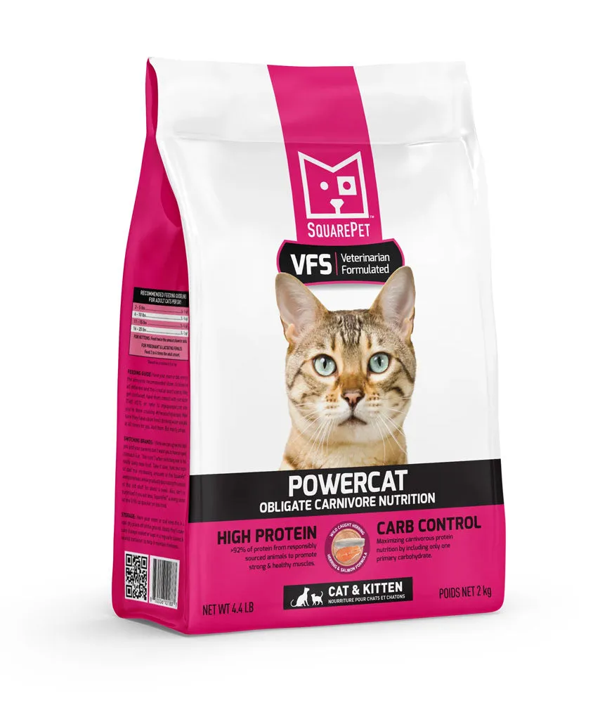 Squarepet VFS Cat PowerCat Herring & Salmon adult cat food, best cat food for adults