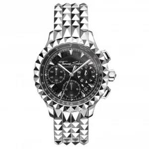 Stainless Steel Dial Black Statement Mens Watch WA0358-201-203