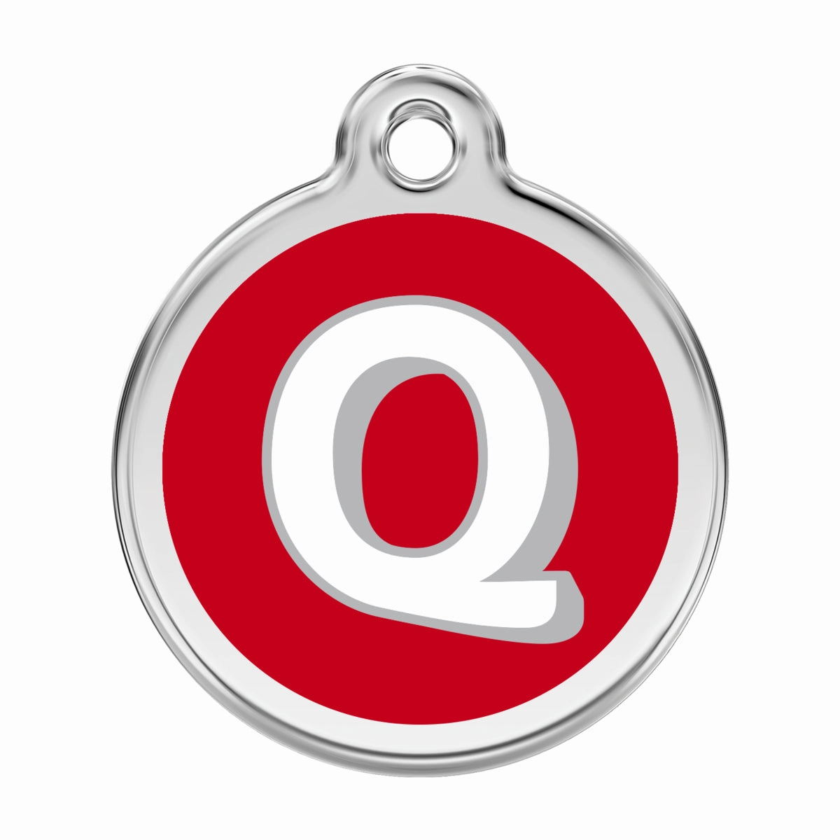 Stainless Steel And Enamel Alphabet Dog ID Tag