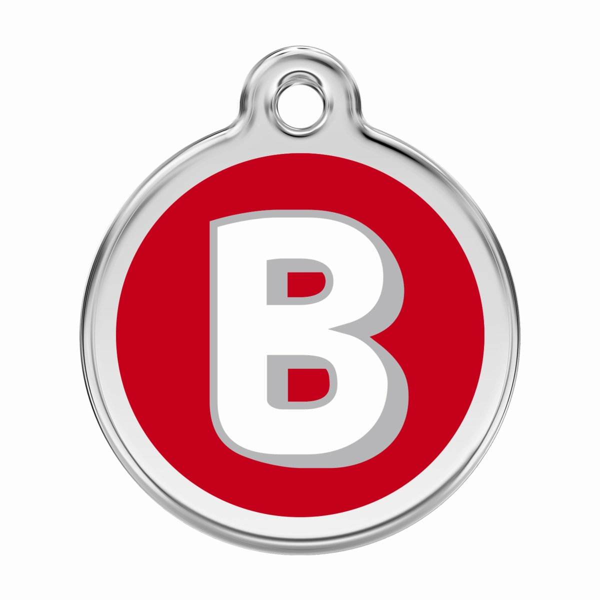 Stainless Steel And Enamel Alphabet Dog ID Tag