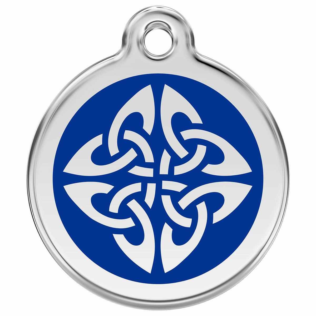 Stainless Steel And Enamel Tribal Arrows Dark Blue Dog ID Tag