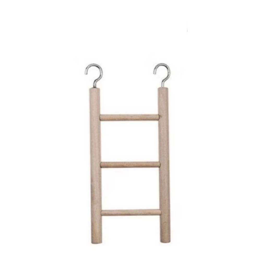 StarlingPet Wooden Ladder for Small Animals 3step bird cage parrot food bird toys bird perch bird treats