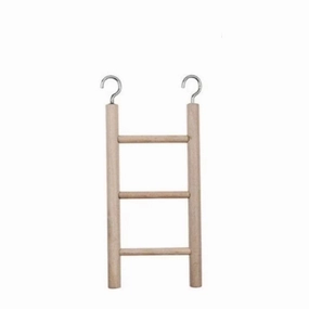 StarlingPet Wooden Ladder for Small Animals 3step bird cage parrot food bird toys bird perch bird treats