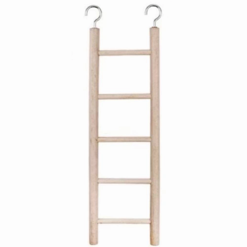 StarlingPet Wooden Ladder for Small Animals 5step bird cage parrot food bird toys bird perch bird treats