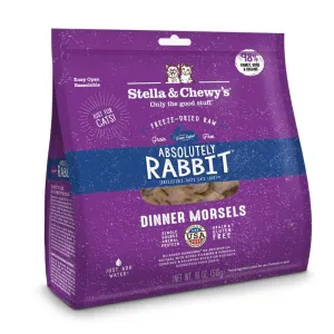 Stella & Chewy's Absolutely Rabbit Dinner Morsels Grain Free Freeze Dried Raw Cat Food raw food for cats, raw meat cat diet