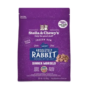Stella & Chewy's Absolutely Rabbit Dinner Raw Frozen Morsels raw food for cats, raw meat cat diet