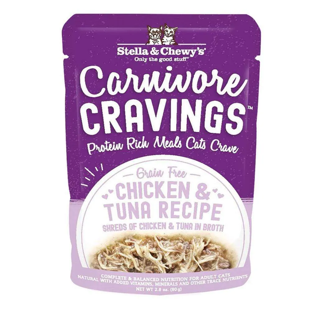 Stella & Chewy's Carnivore Cravings Chicken & Tuna Recipe Wet Cat Food healthy cat food, premium dry cat food