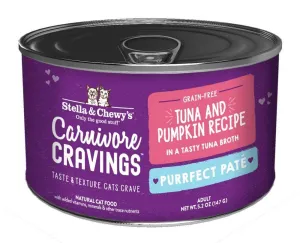Stella & Chewy's Carnivore Cravings Purrfect Pate Tuna & Pumpkin Pate Recipe in Broth Wet Cat Food wet cat food, canned cat food