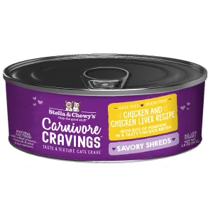 Stella & Chewy's Carnivore Cravings Savory Shreds Chicken and Chicken Liver Cat Food organic cat food, holistic cat food
