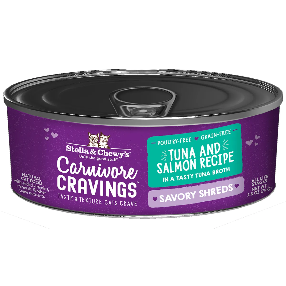Stella & Chewy's Carnivore Cravings Savory Shreds Tuna & Salmon Cat Food organic cat food, holistic cat food