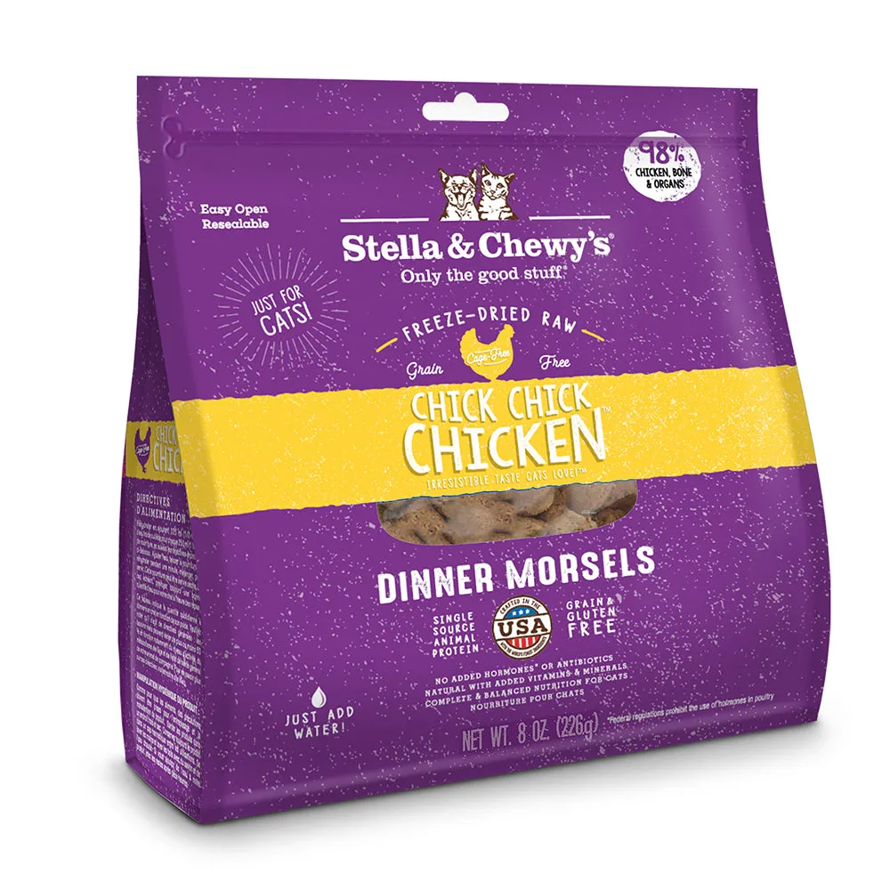 Stella & Chewy's Chick Chick Chicken Dinner Raw Frozen Morsels grain free cat food, no grain dry cat food