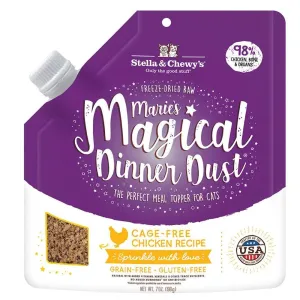 Stella & Chewy's Marie's Magical Dinner Dust Cage Free Chicken Cat Food Topper raw food for cats, raw meat cat diet