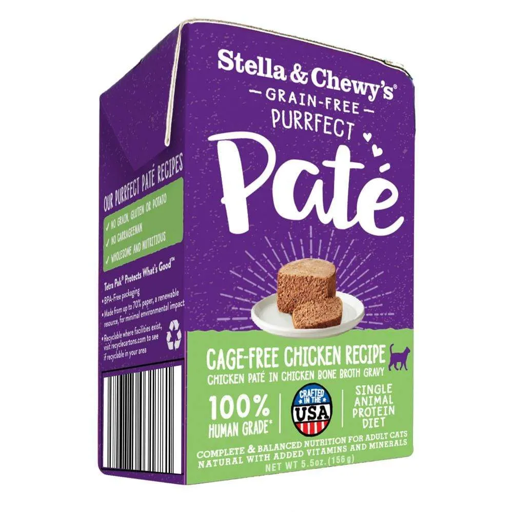 Stella & Chewy's Purrfect Pate Cage Free Chicken Recipe Wet Cat Food grain free cat food, no grain dry cat food