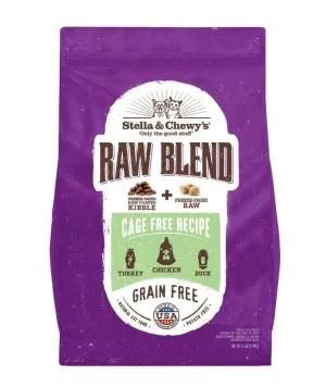 Stella & Chewy's Raw Blend Kibble Cage Free Poultry Recipe Freeze-Dried Raw Coated Kibble   Freeze-Dried Raw Dry Cat Food freeze dried cat food, raw cat food