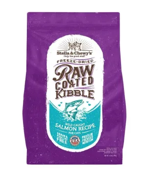 Stella & Chewy's Raw Coated Kibble Wild Caught Salmon Recipe Dry Cat Food grain free cat food, no grain dry cat food