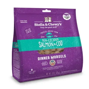 Stella & Chewy's Sea-Licious Salmon & Cod Dinner Morsels Grain Free Freeze Dried Raw Cat Food freeze dried cat food, raw cat food