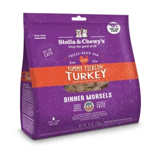 Stella & Chewy's Tummy Ticklin' Turkey Dinner Morsels Grain Free Freeze Dried Raw Cat Food healthy cat food, premium dry cat food