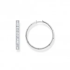 Sterling Silver White Pavé Stones Earrings CR671-051-14 Thomas Sabo Earrings