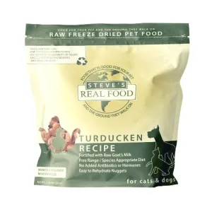 Steve's Real Food Freeze-Dried Raw Turducken Diet for Dogs & Cats healthy cat food, premium dry cat food