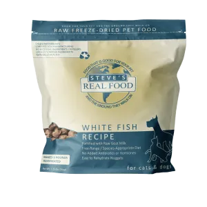 Steve's Real Food Freeze-Dried Raw Whitefish Diet for Dogs & Cats healthy cat food, premium dry cat food