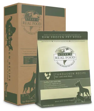 Steve's Real Food Raw Frozen Turducken Diet Food for Dogs & Cats raw food for cats, raw meat cat diet