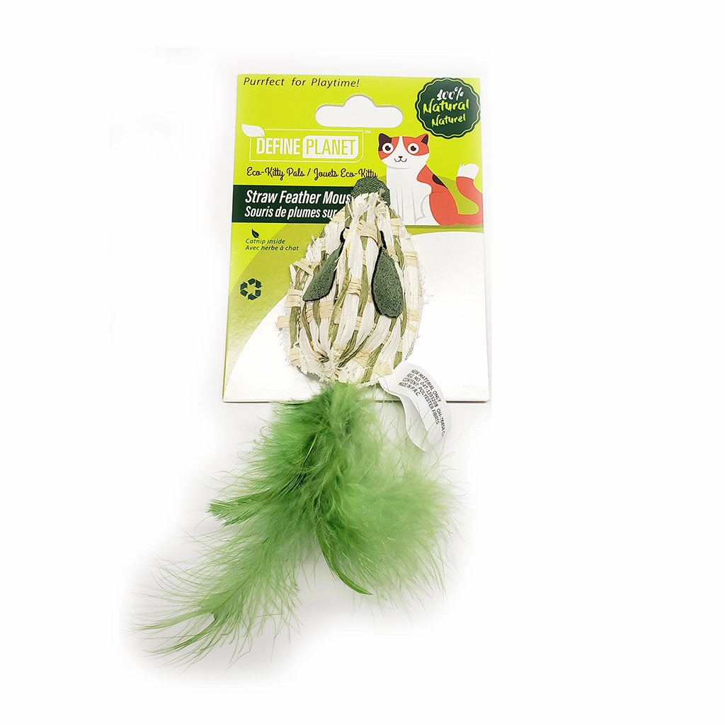 Straw/Feather Mouse interactive cat toys,cat play toys
