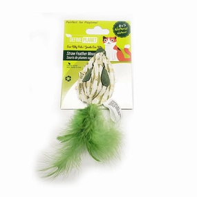 Straw/Feather Mouse interactive cat toys,cat play toys
