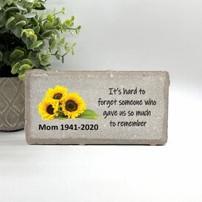 Sunflower Memorial Stone - It's hard to forget... show poultry,grooming poultry