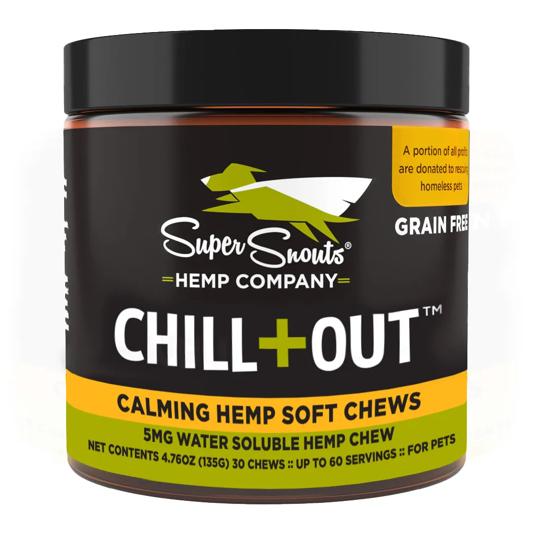 Super Snouts Grain Free CHILL   OUT Calming Hemp Chews multivitamin for cats, daily cat supplements