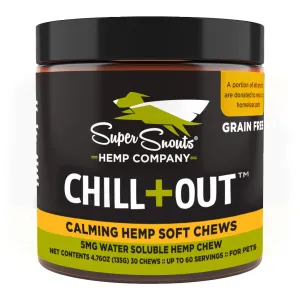 Super Snouts Grain Free CHILL   OUT Calming Hemp Chews multivitamin for cats, daily cat supplements